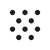 A 3x3 grid of nine evenly spaced black dots on a transparent background.