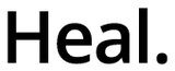 The image displays the word Heal. in bold black letters on a white background.