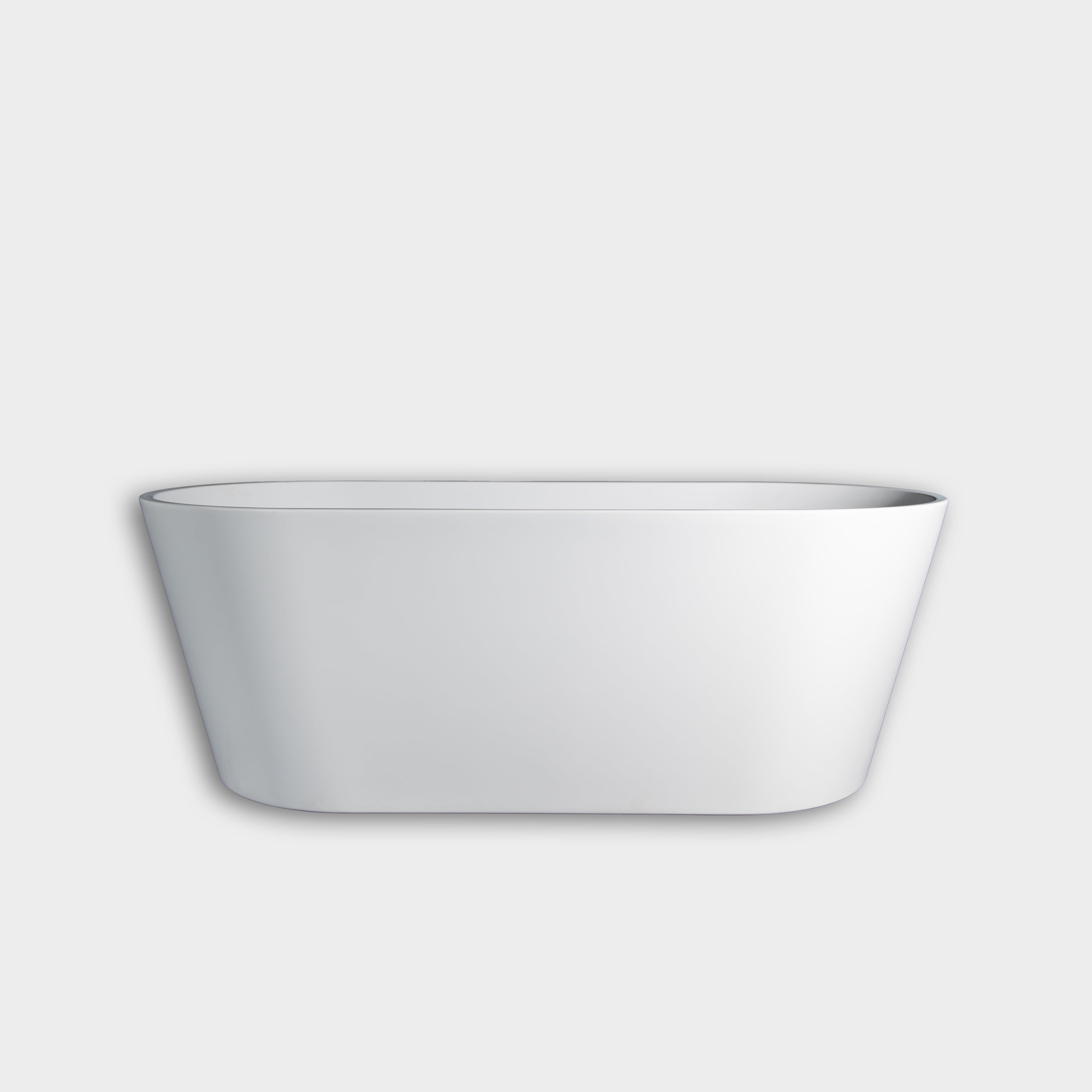 The Brainpod 2.0 Commercial Cold Plunge, a modern white freestanding tub with smooth curved edges and a 1.0 HP cooling system, is displayed against a plain light gray background.
