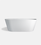 The Brainpod 2.0 Commercial Cold Plunge, a modern white freestanding tub with smooth curved edges and a 1.0 HP cooling system, is displayed against a plain light gray background.