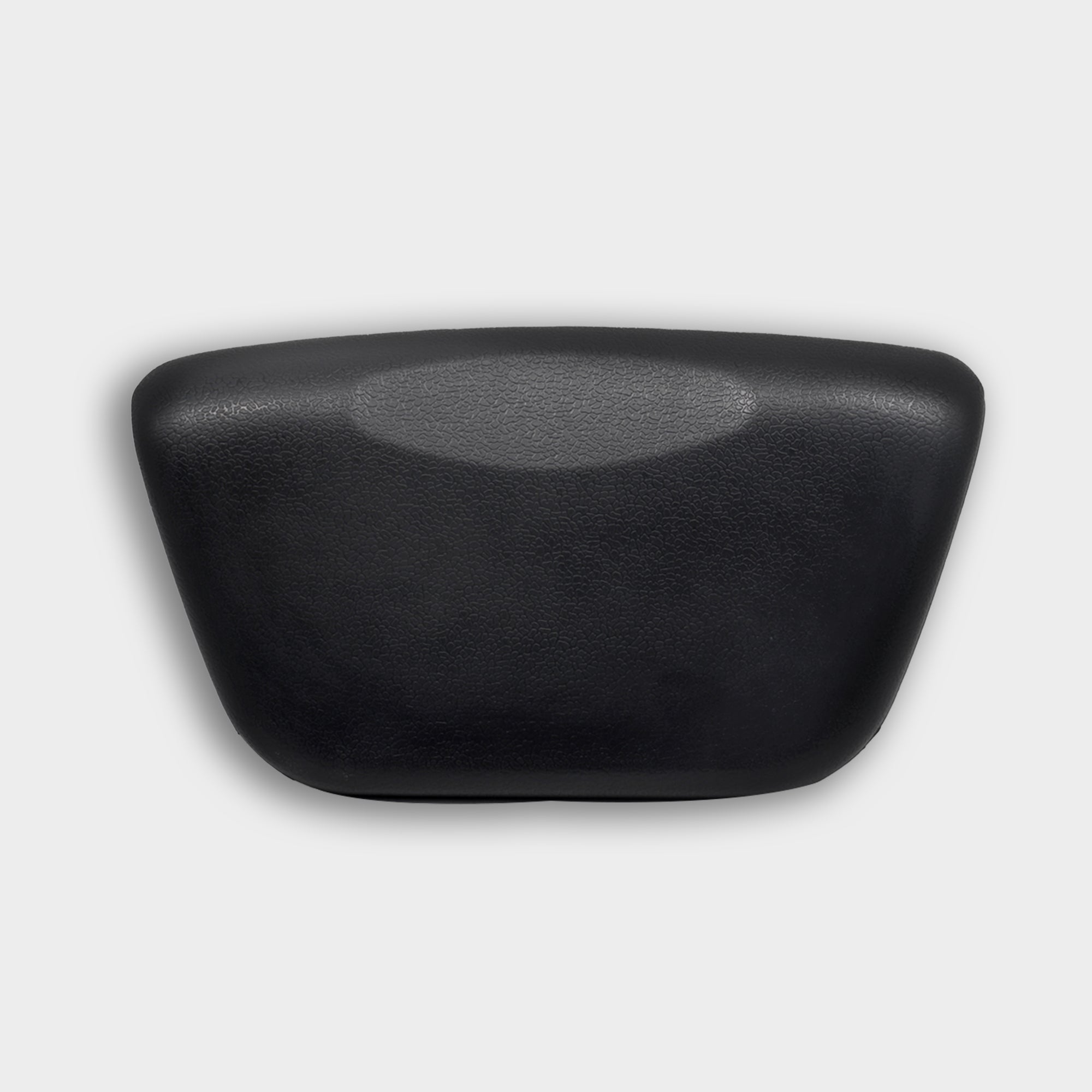 The Waterproof Pillow is a black, rectangular, slightly curved padded headrest or armrest, ideal for cold plunge sessions. It is waterproof and shown against a plain light gray background.