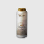 A white plastic bottle with a gold cap labeled Sirona pH Up, this spa pH increaser raises alkalinity in spa water. The label provides usage instructions and safety warnings for effective and safe spa water treatment.